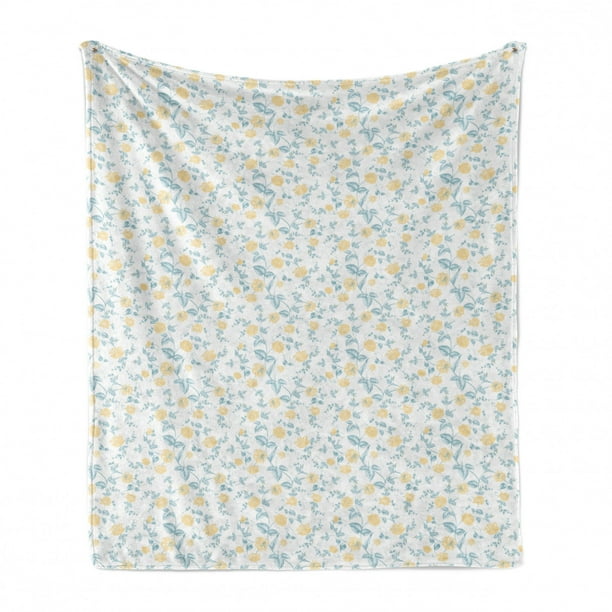 Blooming Romantic Roses with Foliage on Swirling Branches Design 50 x 70 Ambesonne Spring Soft Flannel Fleece Throw Blanket Cozy Plush for Indoor and Outdoor Use Pale Yellow Pale Blue Blooming Romantic Roses with Foliage on Swirling Branches Design 50 x 70 Ambesonne Spring Soft Flannel Fleece Throw Blanket Cozy Plush for Indoor and Outdoor Use Pale Yellow Pale Blue